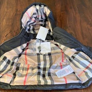 NWT Authentic Burberry hooded down jacket